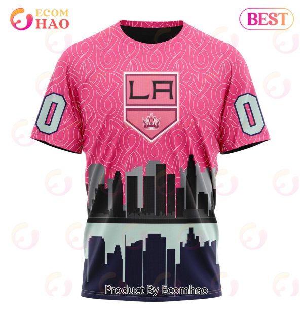 NHL Los Angeles Kings Specialized Unisex Kits Hockey Fights Against Cancer 3D Hoodie