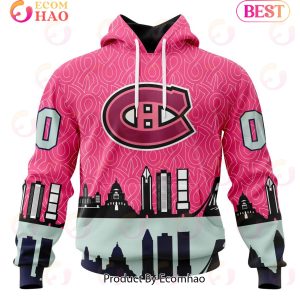 NHL Montreal Canadiens Specialized Unisex Kits Hockey Fights Against Cancer 3D Hoodie