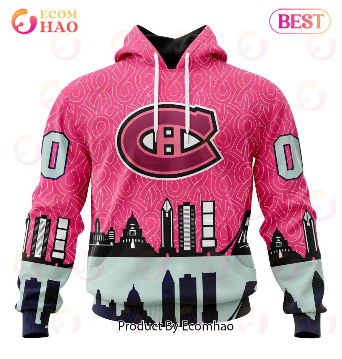 NHL Montreal Canadiens Specialized Unisex Kits Hockey Fights Against Cancer 3D Hoodie