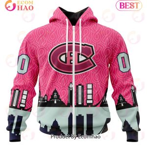 NHL Montreal Canadiens Specialized Unisex Kits Hockey Fights Against Cancer 3D Hoodie