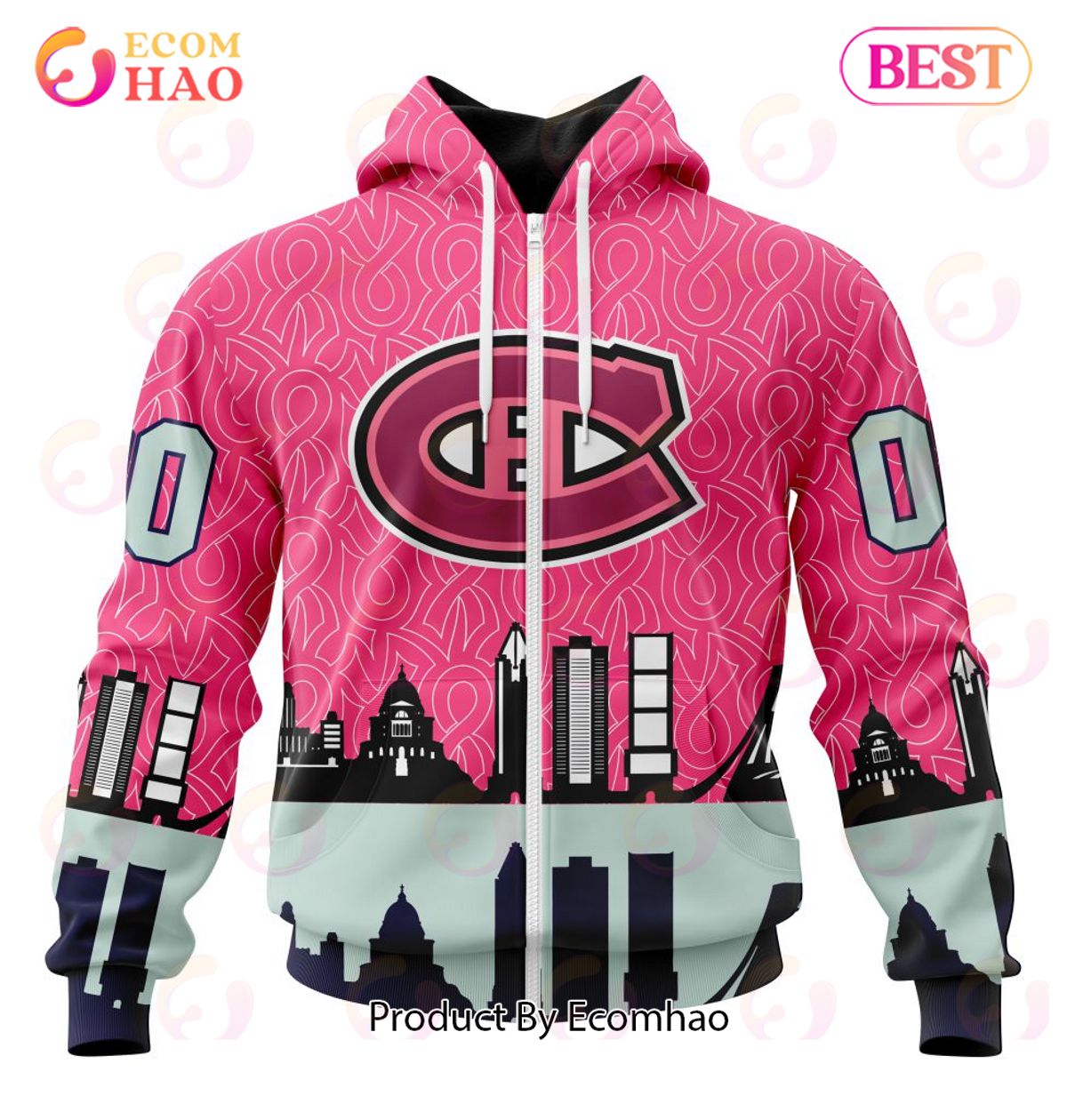 NHL Montreal Canadiens Specialized Unisex Kits Hockey Fights Against Cancer 3D Hoodie