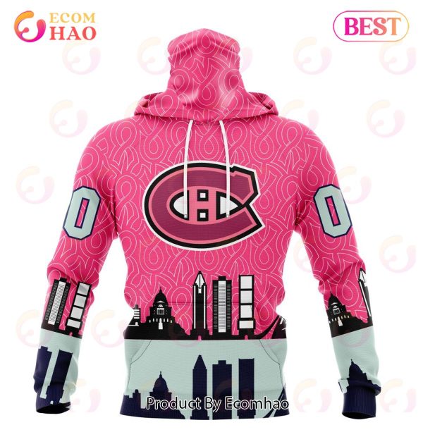 NHL Montreal Canadiens Specialized Unisex Kits Hockey Fights Against Cancer 3D Hoodie