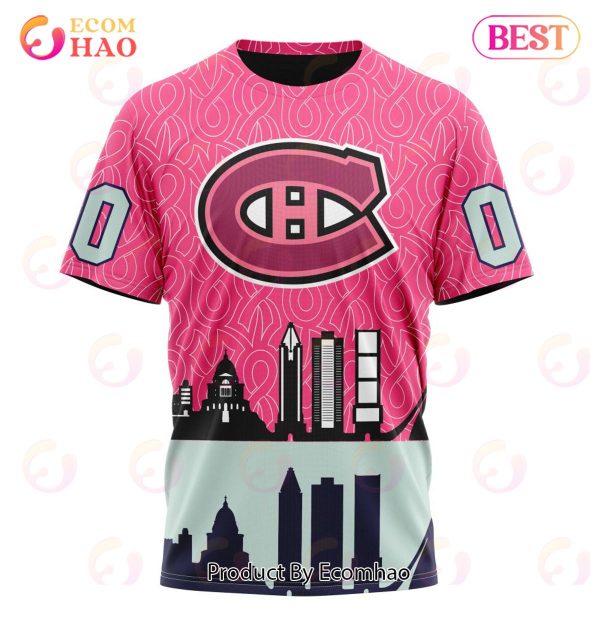NHL Montreal Canadiens Specialized Unisex Kits Hockey Fights Against Cancer 3D Hoodie