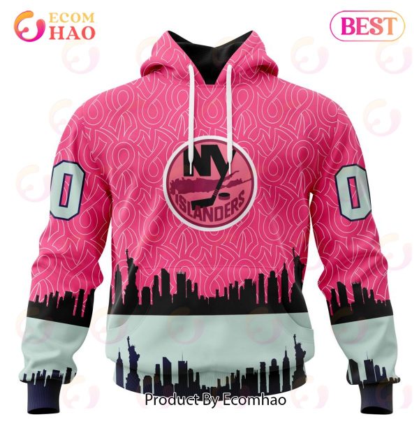 NHL New York Islanders Specialized Unisex Kits Hockey Fights Against Cancer 3D Hoodie