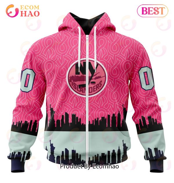 NHL New York Islanders Specialized Unisex Kits Hockey Fights Against Cancer 3D Hoodie