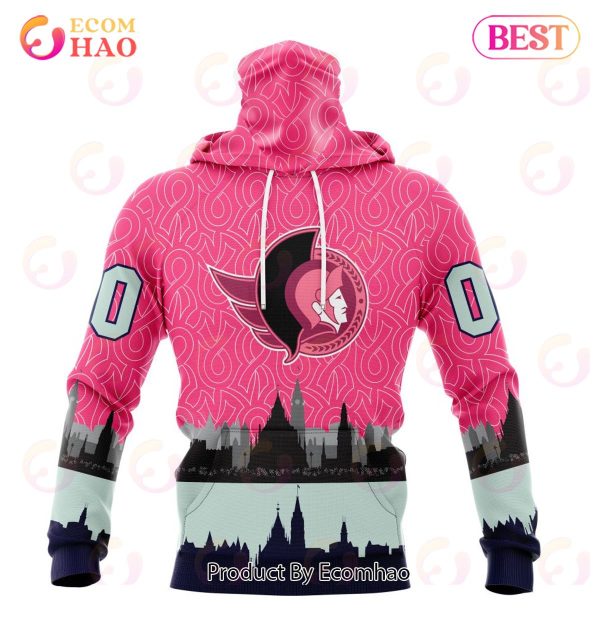 NHL Ottawa Senators Specialized Unisex Kits Hockey Fights Against Cancer 3D Hoodie