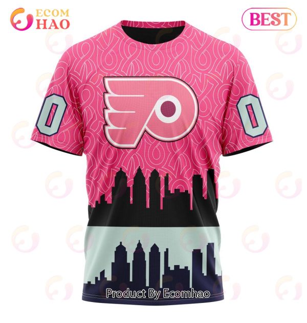 NHL Philadelphia Flyers Specialized Unisex Kits Hockey Fights Against Cancer 3D Hoodie