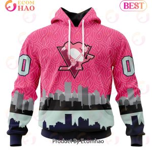 NHL Pittsburgh Penguins Specialized Unisex Kits Hockey Fights Against Cancer 3D Hoodie
