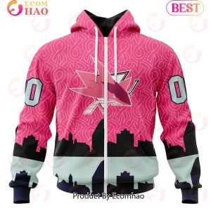NHL San Jose Sharks Specialized Unisex Kits Hockey Fights Against Cancer 3D Hoodie