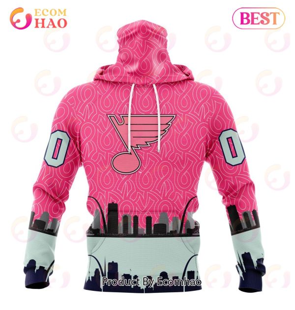 NHL St. Louis Blues Specialized Unisex Kits Hockey Fights Against Cancer 3D Hoodie