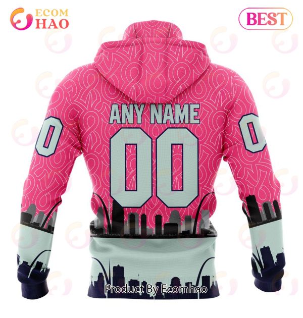 NHL St. Louis Blues Specialized Unisex Kits Hockey Fights Against Cancer 3D Hoodie