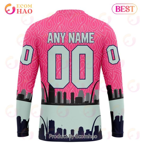 NHL St. Louis Blues Specialized Unisex Kits Hockey Fights Against Cancer 3D Hoodie