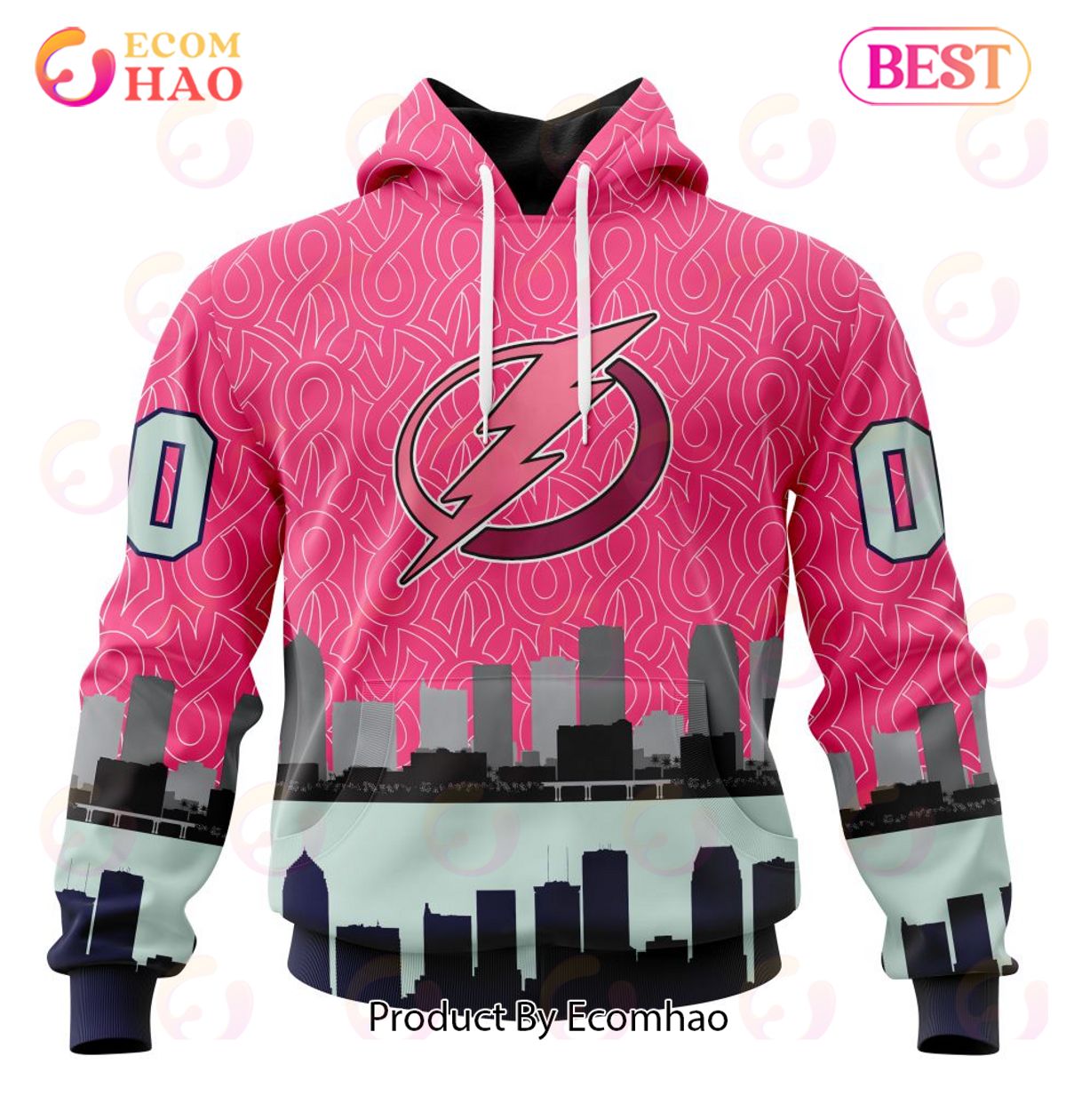 NHL Tampa Bay Lightning Specialized Unisex Kits Hockey Fights Against Cancer 3D Hoodie