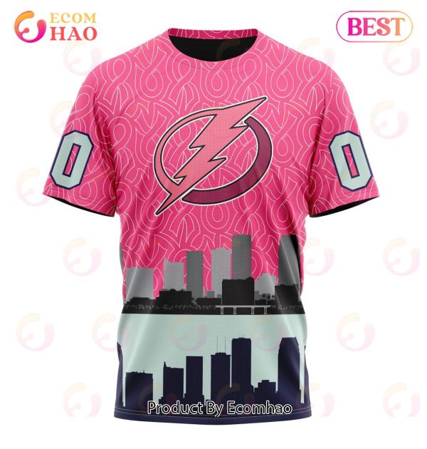 NHL Tampa Bay Lightning Specialized Unisex Kits Hockey Fights Against Cancer 3D Hoodie