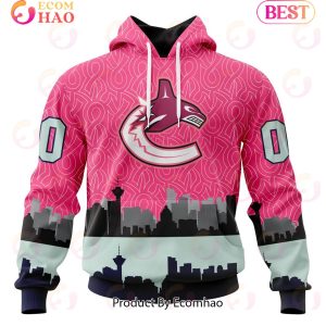 NHL Vancouver Canucks Specialized Unisex Kits Hockey Fights Against Cancer 3D Hoodie