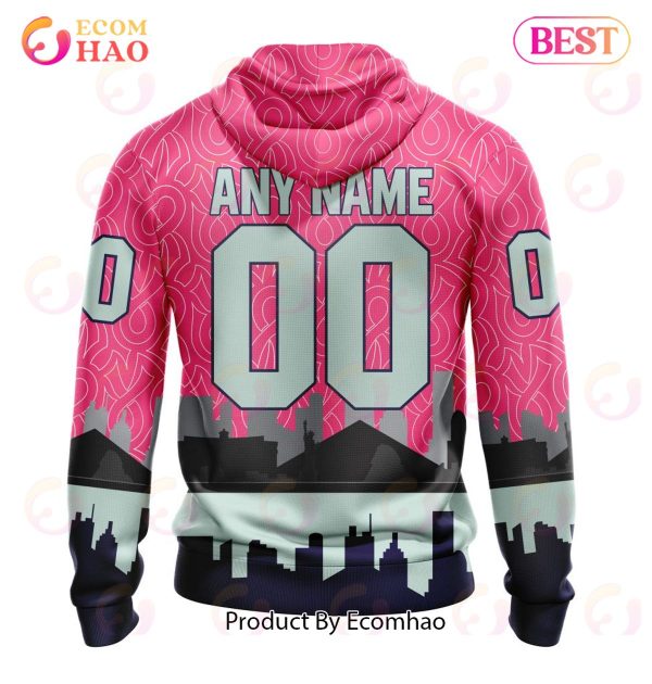 NHL Vegas Golden Knights Specialized Unisex Kits Hockey Fights Against Cancer 3D Hoodie