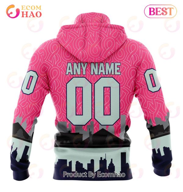 NHL Vegas Golden Knights Specialized Unisex Kits Hockey Fights Against Cancer 3D Hoodie