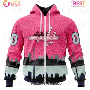 NHL Washington Capitals Specialized Unisex Kits Hockey Fights Against Cancer 3D Hoodie