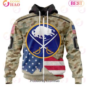 NHL Buffalo Sabres Specialized Kits For United State With Camo Color 3D Hoodie
