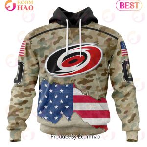 NHL Carolina Hurricanes Specialized Kits For United State With Camo Color 3D Hoodie