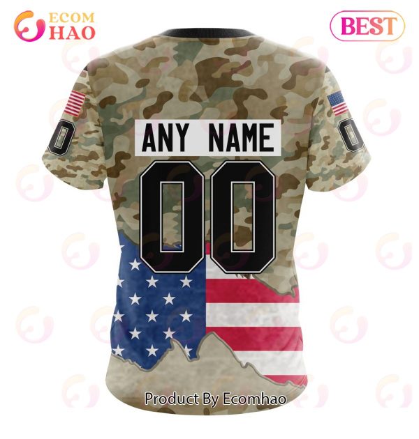 NHL Color 3D Hoodieado Avalanche Specialized Kits For United State With Camo Color 3D Hoodie