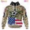 NHL Columbus Blue Jackets Specialized Kits For United State With Camo Color 3D Hoodie