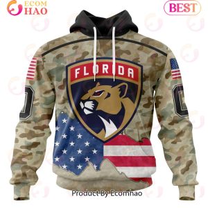 NHL Florida Panthers Specialized Kits For United State With Camo Color 3D Hoodie