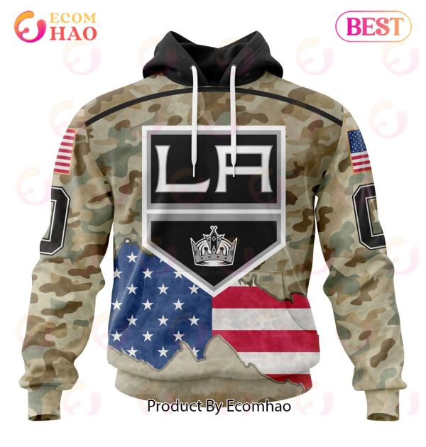 NHL Los Angeles Kings Specialized Kits For United State With Camo Color 3D Hoodie