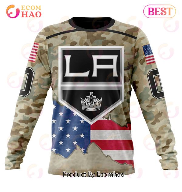 NHL Los Angeles Kings Specialized Kits For United State With Camo Color 3D Hoodie