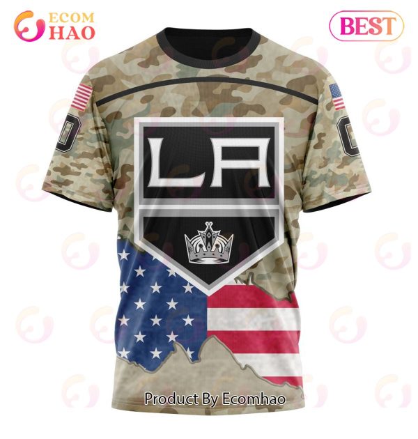 NHL Los Angeles Kings Specialized Kits For United State With Camo Color 3D Hoodie