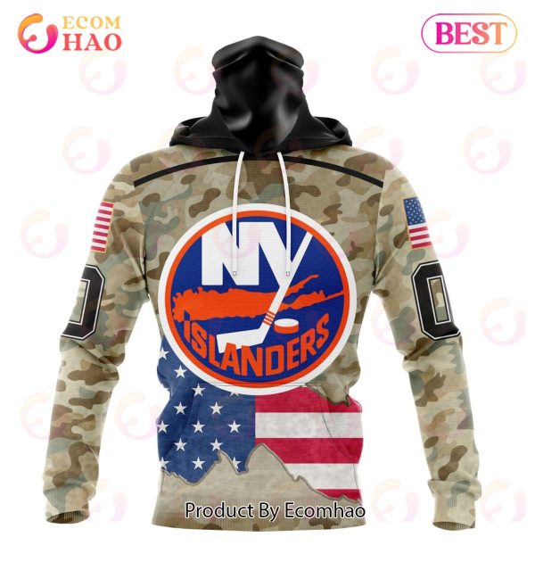 NHL New York Islanders Specialized Kits For United State With Camo Color 3D Hoodie