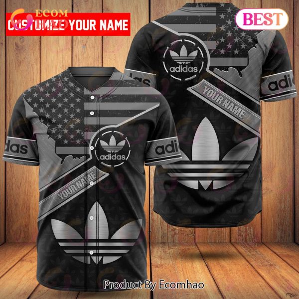 Adidas Black Grey Luxury Brand Jersey Limited Edition