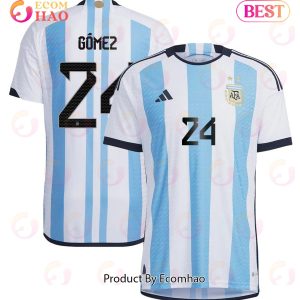 Argentina National Team 2022 23 Alejandro Gomez #24 Home Men Jersey BlueWhite