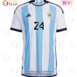 Argentina National Team 2022 23 Alejandro Gomez #24 Home Men Jersey BlueWhite