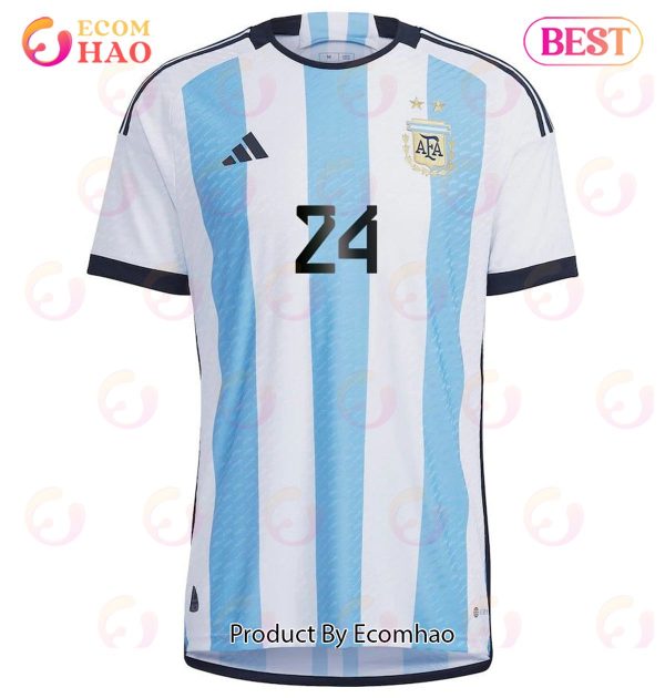 Argentina National Team 2022 23 Alejandro Gomez #24 Home Men Jersey BlueWhite