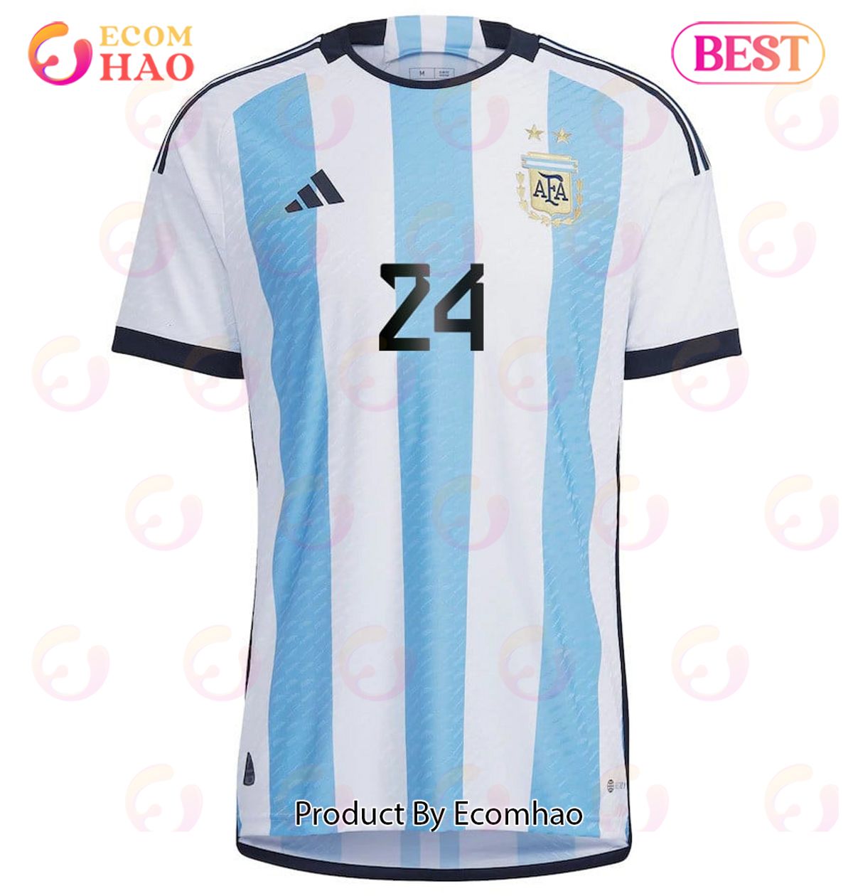 Argentina National Team 2022 23 Alejandro Gomez #24 Home Men Jersey BlueWhite