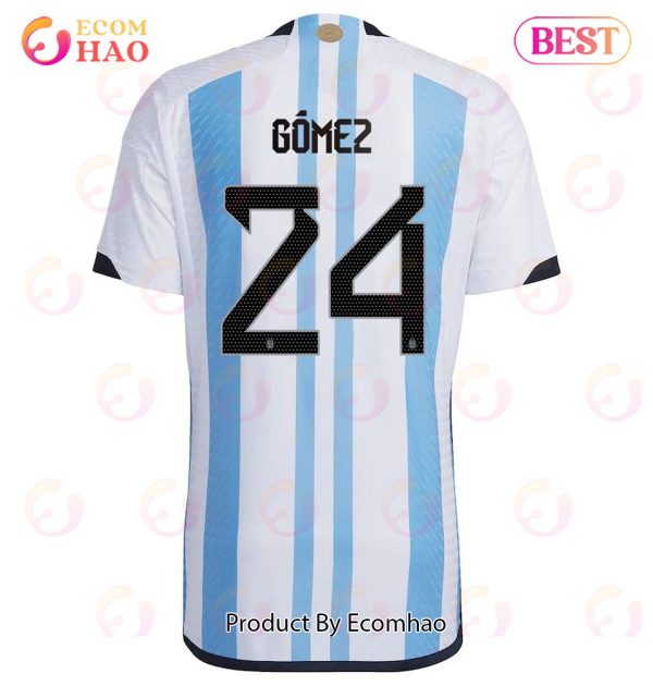 Argentina National Team 2022 23 Alejandro Gomez #24 Home Men Jersey BlueWhite