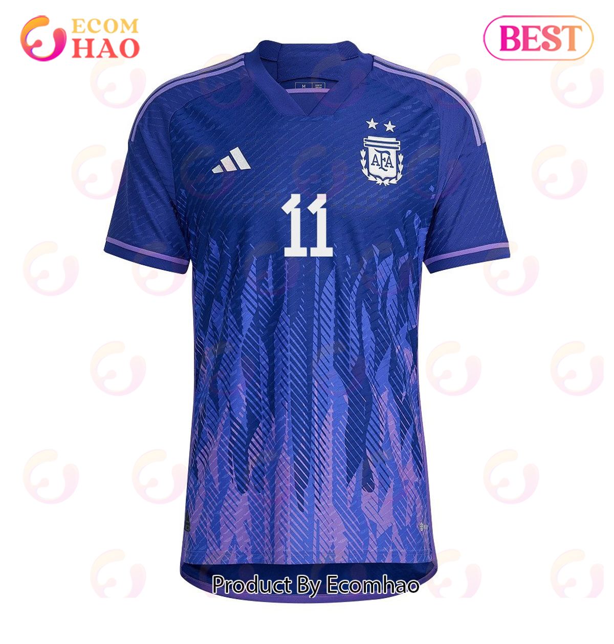 Argentina National Team 2022 23 Angel Di Maria #11 Away Men Jersey Purple