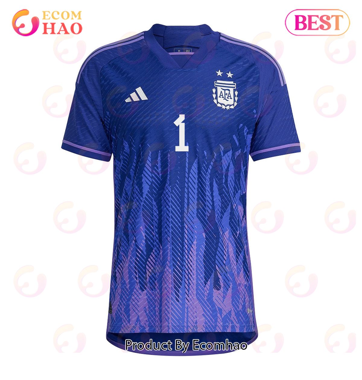 Argentina National Team 2022 23 Geronimo Rulli #1 Away Men Jersey Purple