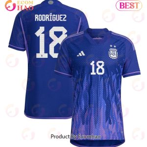 Argentina National Team 2022 23 Guido Rodriguez #18 Away Men Jersey Purple