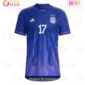 Argentina National Team 2022 23 Nicolas Otamendi #17 Away Men Jersey Purple