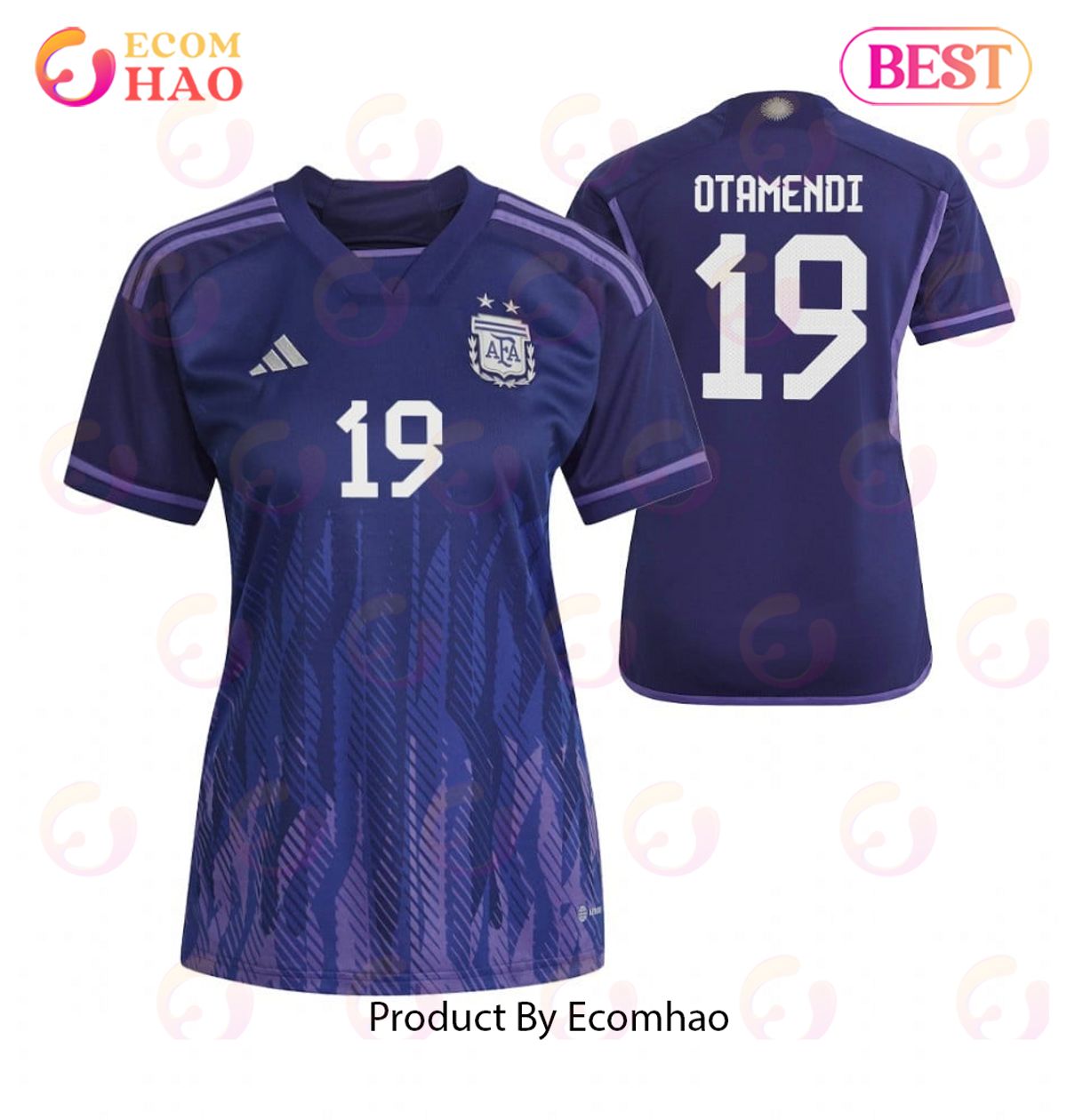 Argentina National Team 2022 23 Nicolas Otamendi #19 Away Women Jersey