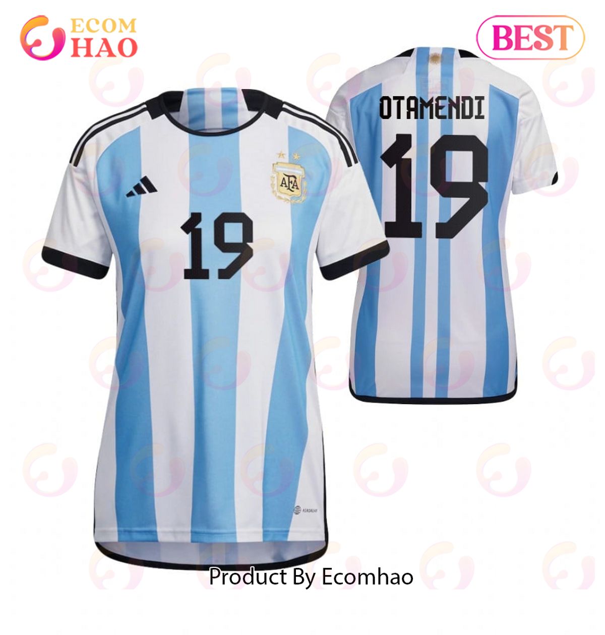 BNWT Women Argentina 2022 2023 Otamendi Away Shirt World Cup