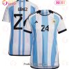 Argentina National Team 2022 23 Qatar World Cup Alejandro Gomez #24 Away Women Jersey