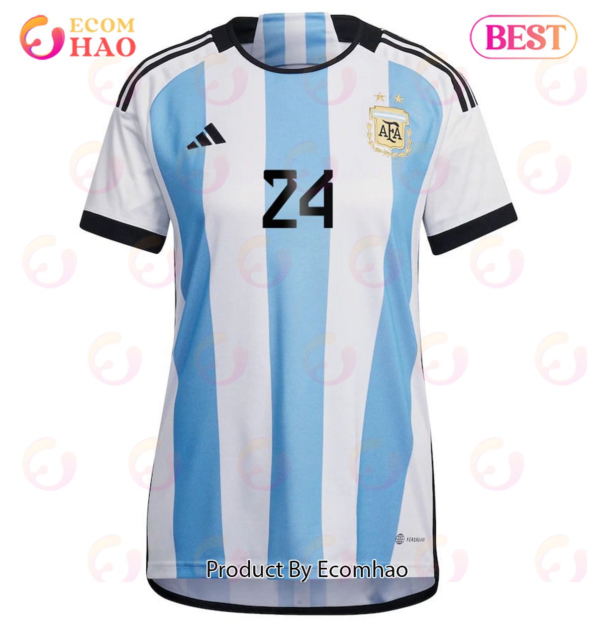 Argentina National Team 2022 23 Qatar World Cup Alejandro Gomez #24 Home Women Jersey