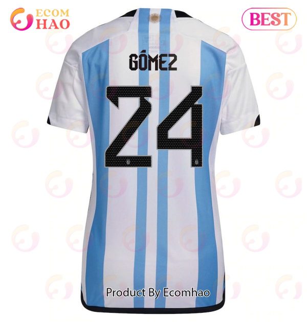 Argentina National Team 2022 23 Qatar World Cup Alejandro Gomez #24 Home Women Jersey