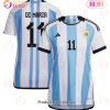 Argentina National Team 2022 23 Qatar World Cup Angel Di Maria #11 Away Women Jersey