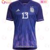 Argentina National Team 2022 23 Qatar World Cup Cristian Romero #13 Away Men Jersey