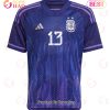 Argentina National Team 2022 23 Qatar World Cup Cristian Romero #13 White Home Men Jersey New Argentina National Team 2022 23 Qatar World Cup Cristian Romero #13 White Home Men Jersey New