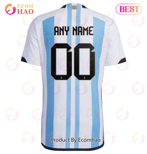 Argentina National Team 2022 23 Qatar World Cup Custom White Home Men Jersey New
